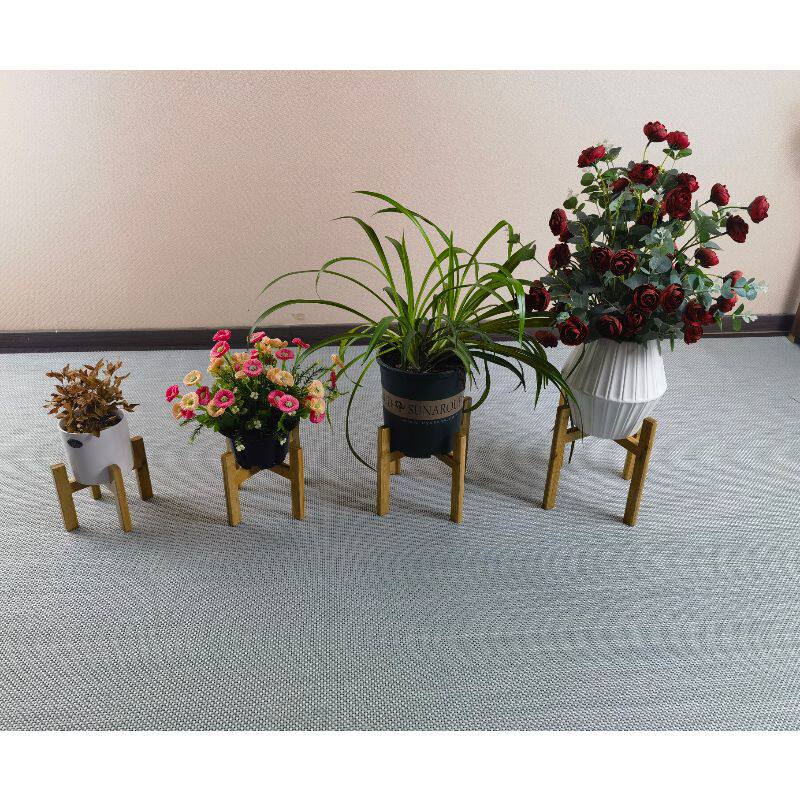 花盆抬高支架增高盆栽托架底座十字小花架子实木桌面多肉花托花台