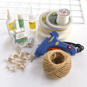 天花板粘钩无痕钉胶棒胶枪各种绳魔术贴挂饰学校辅助手工材料