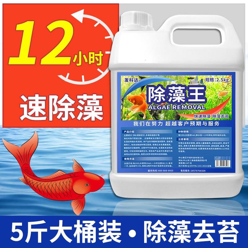 除藻剂鱼池塘游泳池水池除水草绿水藻褐藻黑毛藻鱼海缸除藻去苔剂