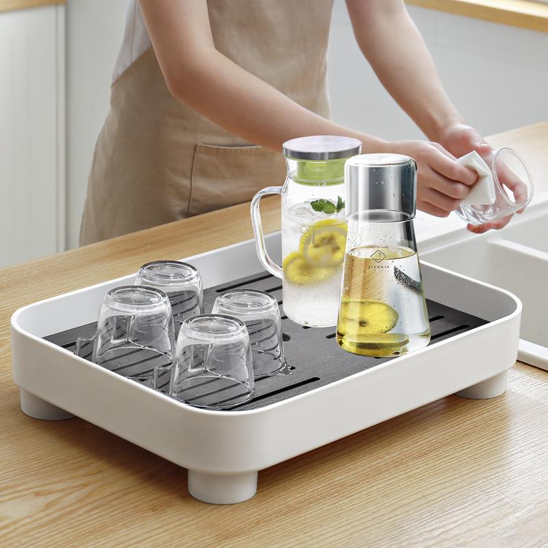 杯子置物架水杯架子茶杯放茶具盒托 托盘沥水咖啡储物家用桌面