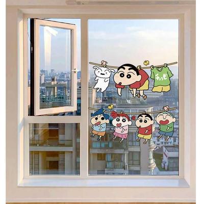 小户电笔窗静新贴蜡2024新款推拉门装饰贴画厨房卫生间玻璃门贴纸