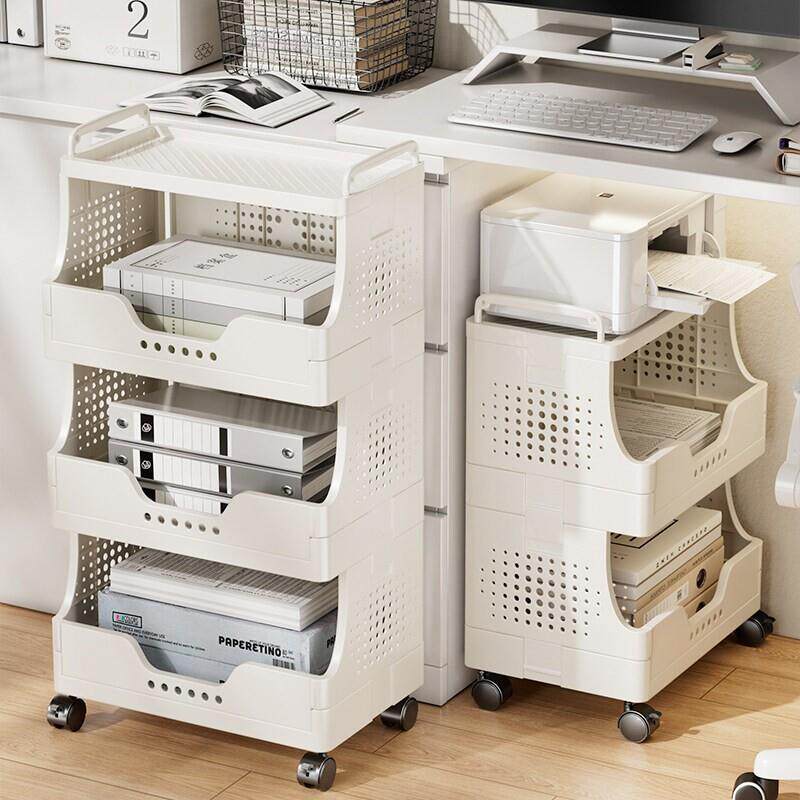 打印机置物架办公室落地大开口文件小推车工位开放式复印机放置架