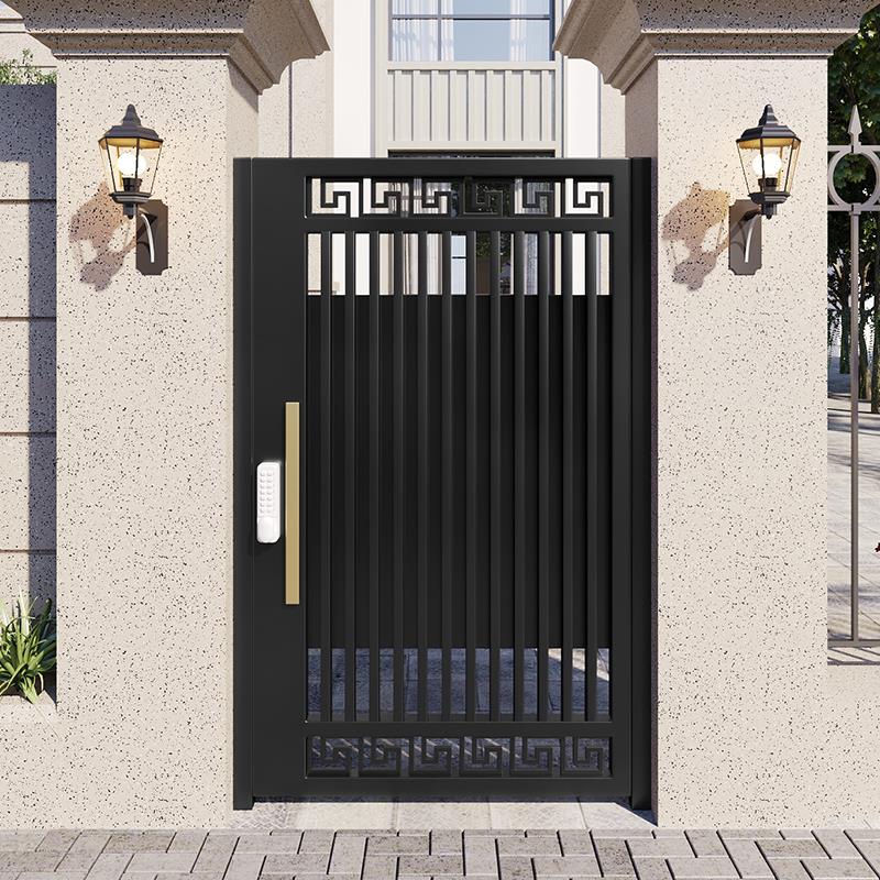 铝合金中式庭院小门户外花园铁艺大门农村小院子门单开欧式栅栏门