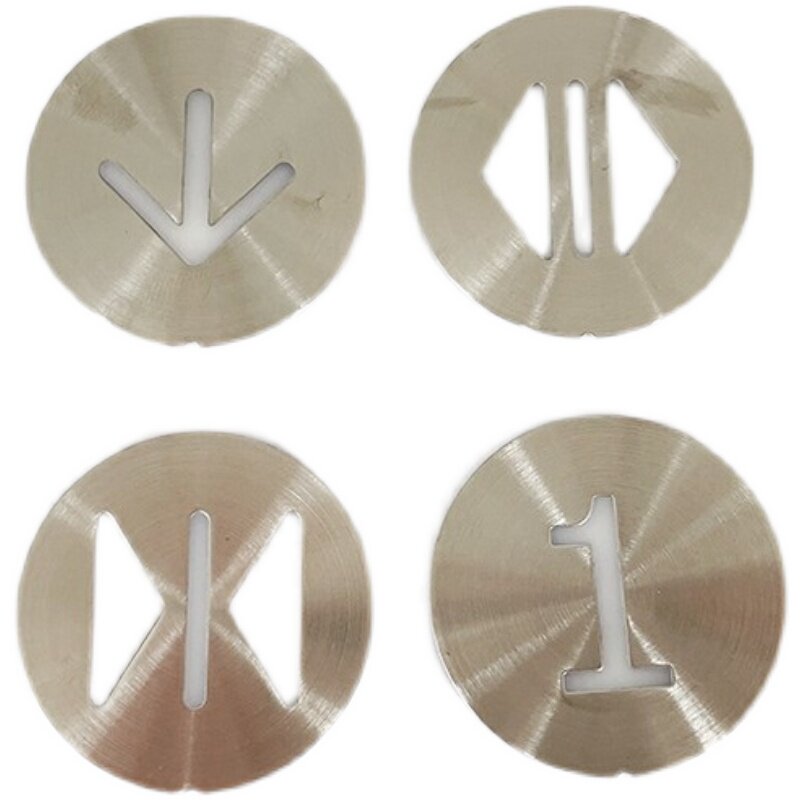 电梯配件 DA482按钮 三菱字片 直径约32mm不锈钢白色注塑凌云贴片