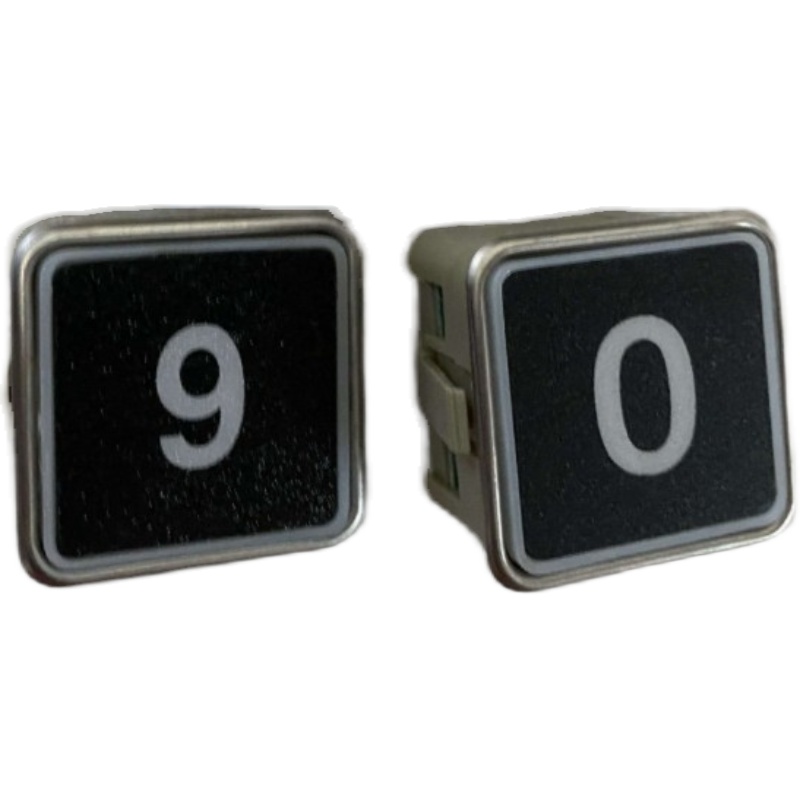 电梯按钮江南嘉捷PB12 12004-J5方形按键磨砂黑红光PB-12崇友西奥