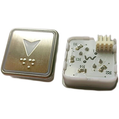 BS34D按钮OTIS 西子奥的斯电梯蓝光 白光按钮 盲文按钮 电梯配件