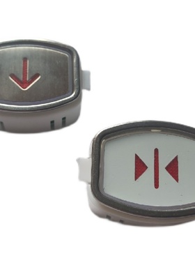 富士康力三菱电梯按钮 DA411G01G02G03 方形不锈钢红色配件全新