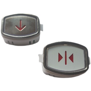 富士康力三菱电梯按钮 DA411G01G02G03 方形不锈钢红色配件全新