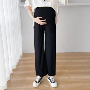 2023新款 开叉上衣阔腿裤 时尚 薄款 夏 洋气时髦宽松短袖 孕妇两件套装