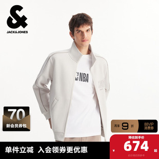 杰克琼斯NBA骑士队联名款2026春季新款立领宽松百搭卫衣外套