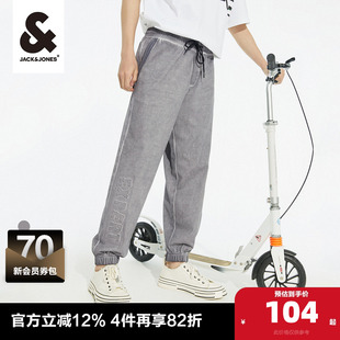 裤 子男士 子春季 长裤 潮流纯棉立体烫印字母印花休闲裤 杰克琼斯男装