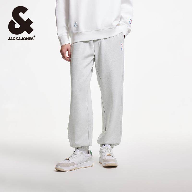 杰克琼斯outlets春季NBA联名运动宽松束脚裤休闲长裤卫裤子