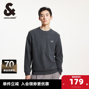 圆领直筒卫衣男装 杰克琼斯冬季 潮休闲百搭舒适法斗狗长袖 时尚 新款