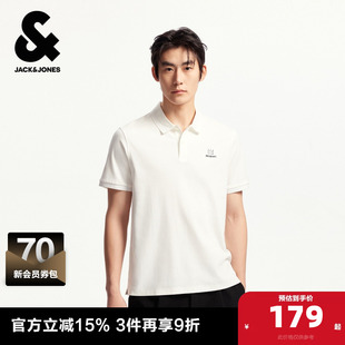 杰克琼斯男装夏季2025新款新款BSQ联名商务风男士POLO衫男款短袖