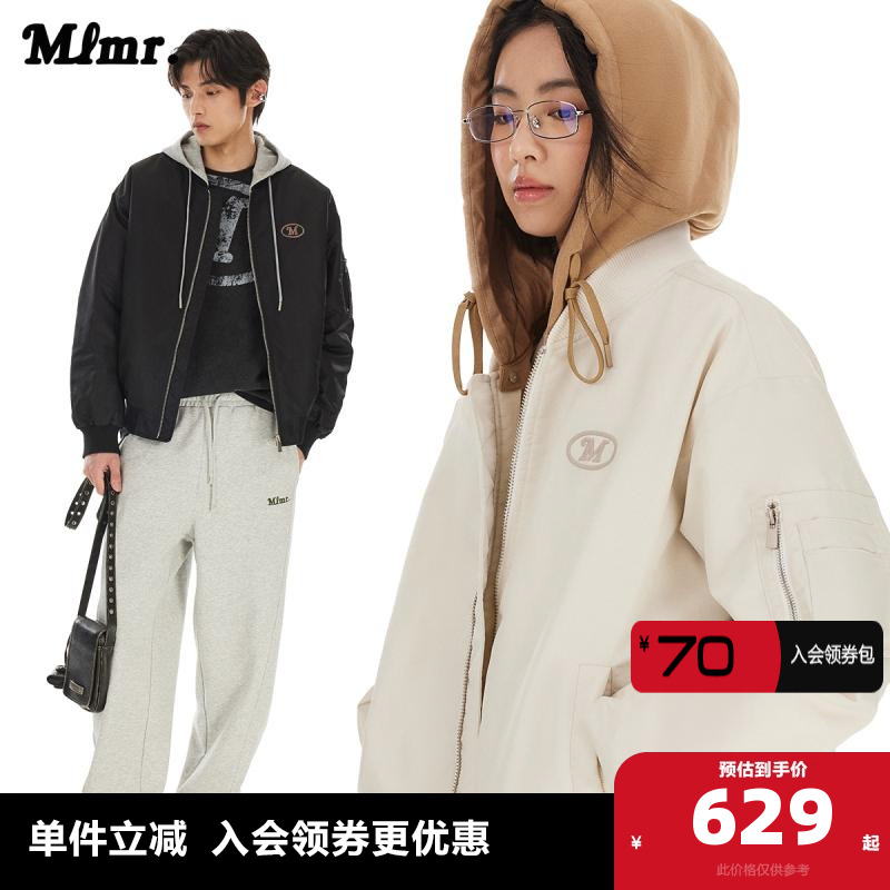 落肩宽松版型；白鸭绒/灰鸭绒内里填充