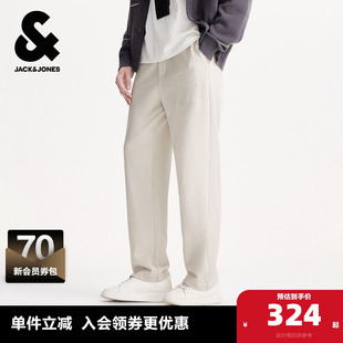 裤 杰克琼斯男装 百搭长裤 舒适2025年新款 子 BSQ联名直筒卫裤