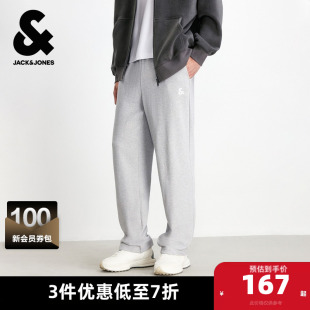 百搭休闲纯棉舒适松紧抽绳运动直筒卫裤 经典 春秋新款 杰克琼斯男装