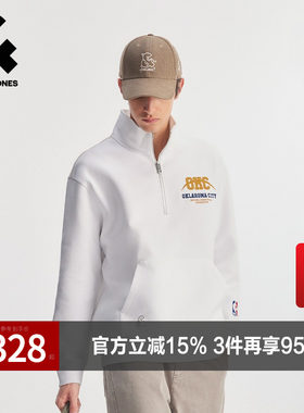 杰克琼斯NBA联名款雷霆队2026春季新款男装略宽松百搭卫衣