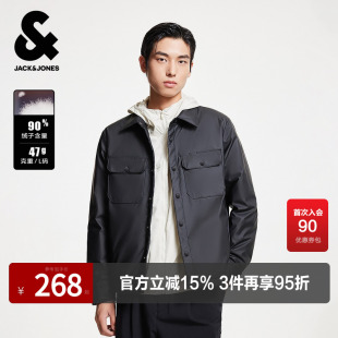 杰克琼斯奥特莱斯2025年冬季新款潮流百搭舒适尖领羽绒服男款上衣