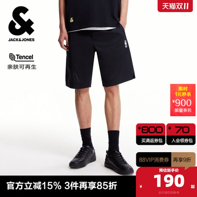 杰克琼斯奥特莱斯NBA联名夏季男装短裤潮流时尚百搭简约个性裤子