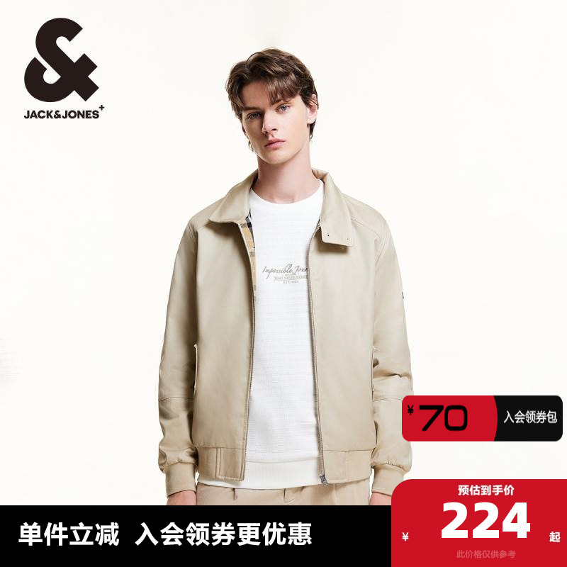 杰克琼斯男装夹克 外套春季新款常规肩部贴补装饰基础长袖男款