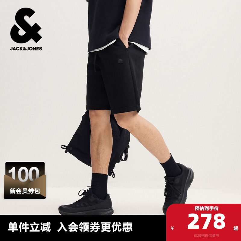 杰克琼斯男装夏季短裤百搭舒适潮流时尚休闲宽松简约立体LOGO装饰