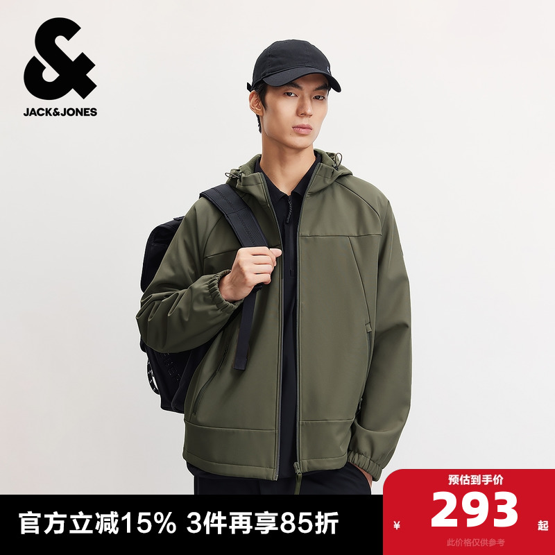 连帽软壳设计鲁道夫防泼水面料略宽松版型