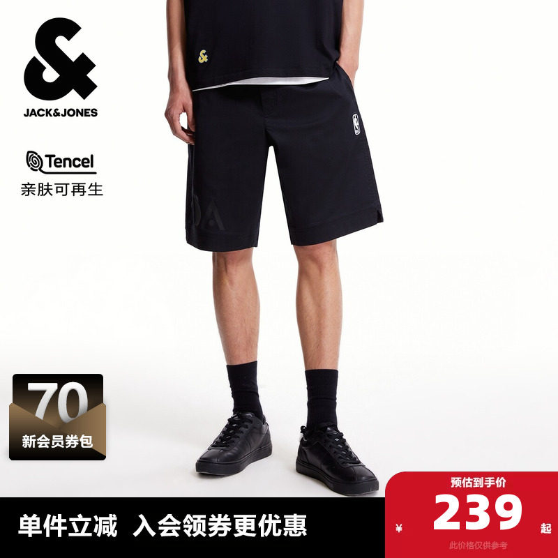 杰克琼斯奥特莱斯NBA联名夏季男装短裤潮流时尚百搭简约个性裤子