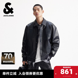 刺绣翻领宽松外套上衣 新款 杰克琼斯奥特莱斯NBA联名男装 棉衣冬季