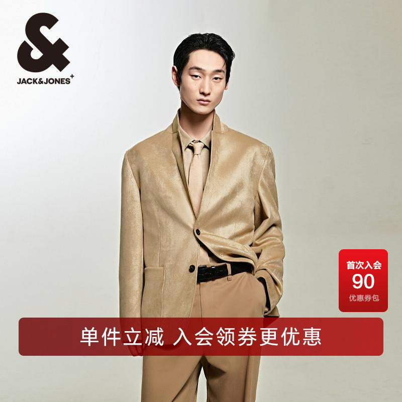 杰克琼斯春季宽松舒适时尚出街潮流商务休闲西服西装正装外套男装