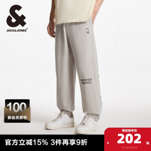 春秋季 腿按扣开叉长裤 卫裤 裤 子 NBA联名款 杰克琼斯奥特莱斯男装