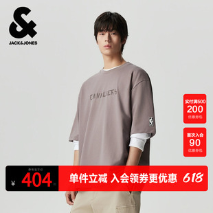 杰克琼斯奥莱NBA骑士队联名男装短袖T恤时尚百搭潮流舒适亲肤上衣