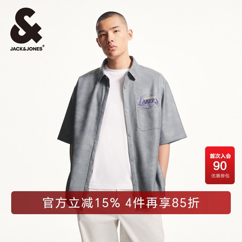 杰克琼斯短袖衬衫宽松潮流图片