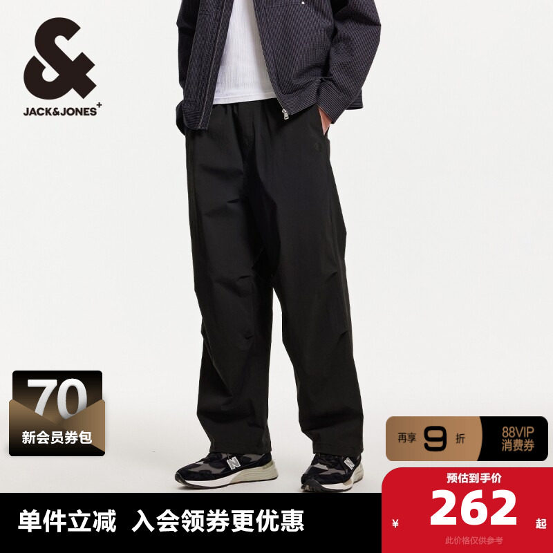 杰克琼斯outlets春季宽松舒适潮休闲男士下装裤子凉感休闲裤男