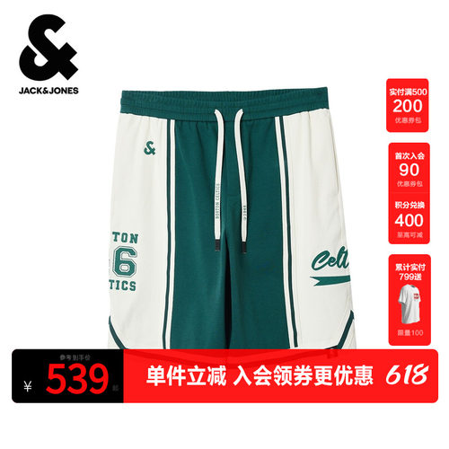 OVERSIZED版型，松紧抽绳腰头，双侧插袋，