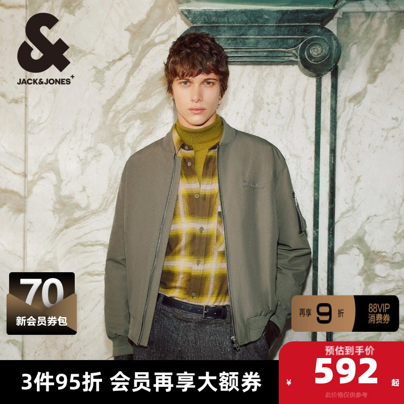 杰克琼斯夹克外套春季潮休闲字母贴布宽松棉衣棒球领棉服男装,男装,棉衣,淘宝优惠券,粉丝福利购,淘宝优惠卷