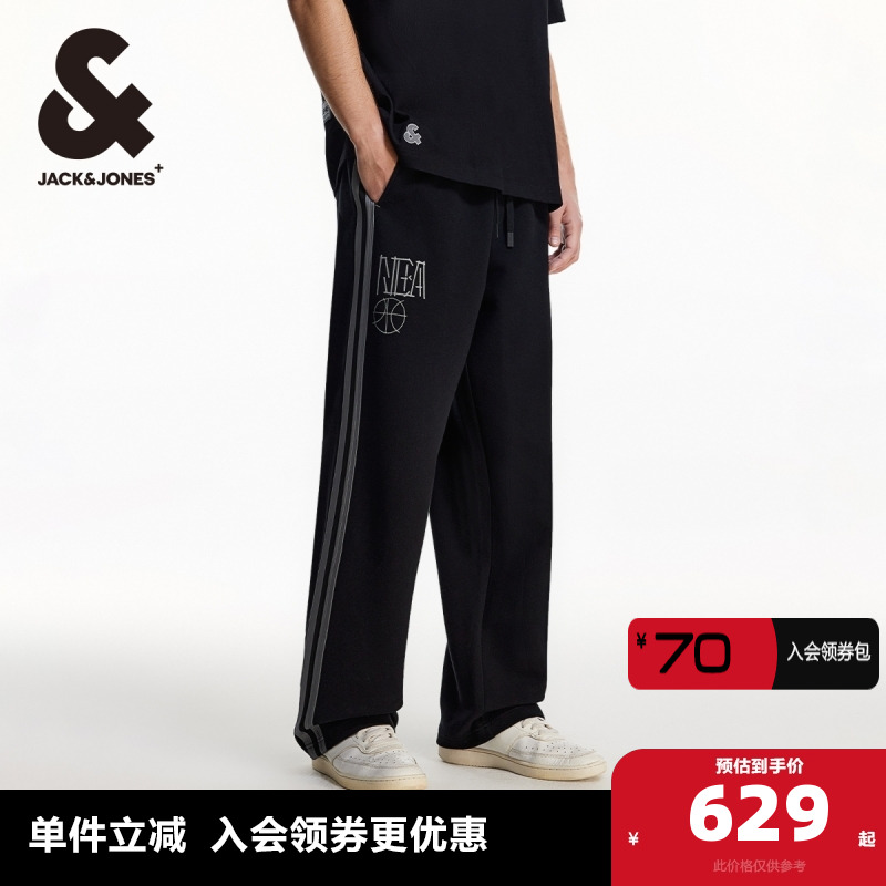 杰克琼斯长裤logo刺绣贴布卫裤