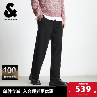新款 春季 百搭时尚 刺绣简约纯色宽松休闲裤 子 杰克琼斯男装 裤 卫裤