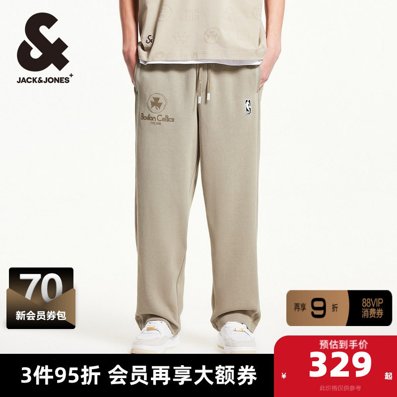 杰克琼斯奥特莱斯男装秋季卫裤NBA联名款字母刺绣口袋长裤裤子,男装,卫裤,淘宝优惠券,粉丝福利购,淘宝优惠卷