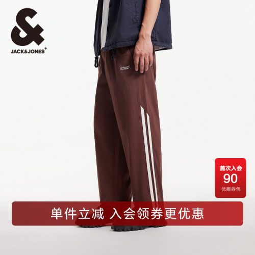 杰克琼斯长裤字母刺绣休闲裤