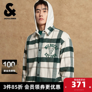 杰克琼斯奥特莱斯NBA联名雄鹿队2025年春秋新款衬衫外套衬衣上衣