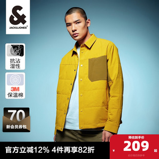 男士 外套男装 翻领长袖 衬衫 拼色上衣厚款 杰克琼斯outlets24秋季