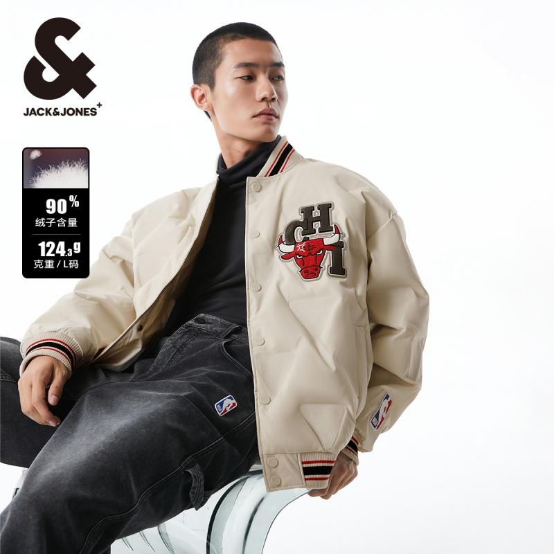 杰克琼斯休闲棒球领羽绒服