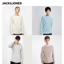 JackJones杰克琼斯outlets春加厚潮流圆领宽松羊毛针织衫毛衣男