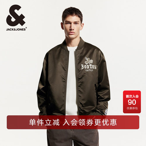 杰克琼斯棒球领NBA联名夹克外套