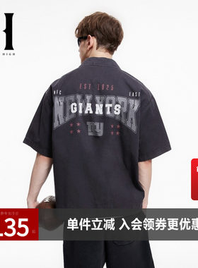 NFL联名短袖夹克男装宽