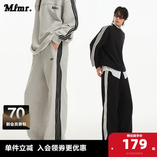 宽松字母刺绣卫裤 女同款 长裤 子男装 裤 杰克琼斯outletsMLMR春季