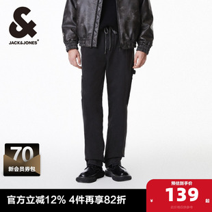 宽松宽松舒适水洗复古纯棉休闲长裤 杰克琼斯男装 卫裤 子春季 裤