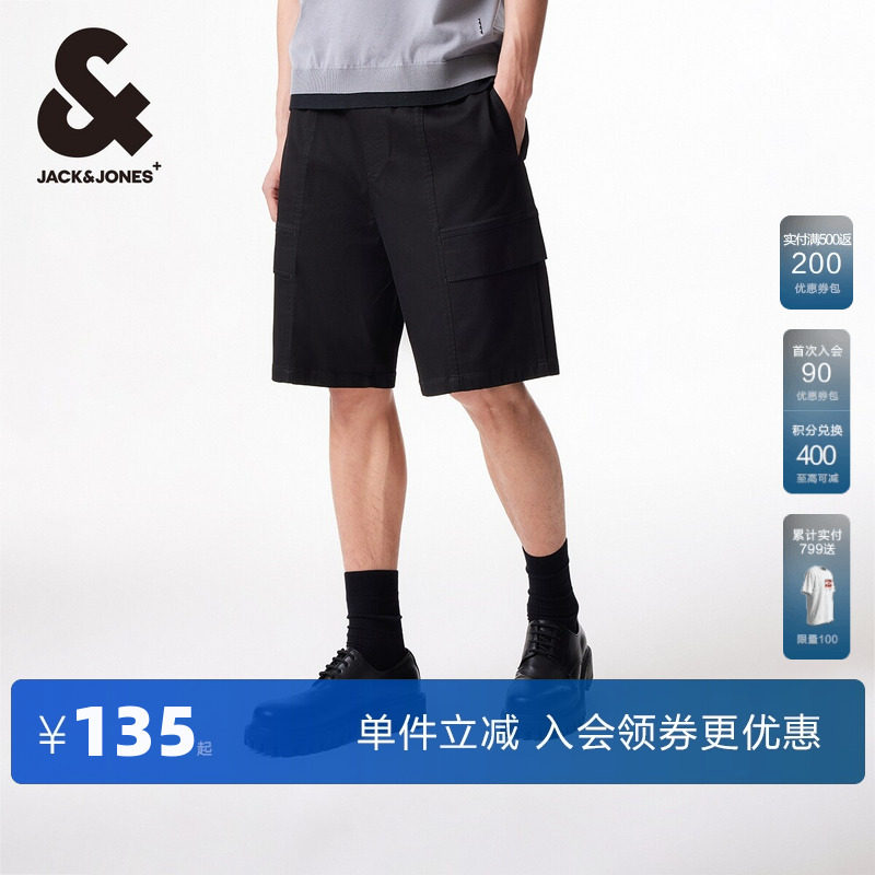 【精选】杰克琼斯夏季男士短裤休闲弹力工装风旅行牛仔短裤男装