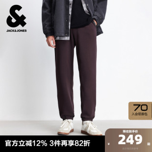 秋季 裤 卫裤 脚加绒抽绳长裤 子 合体纯色收口裤 杰克琼斯奥特莱斯男装